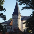 Blick auf den Hexenturm und die Altstadt von Bad Homburg